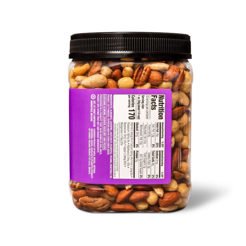 slide 3 of 3, Unsalted Roasted Mixed Nuts - 30oz - Good & Gather™, 30 oz