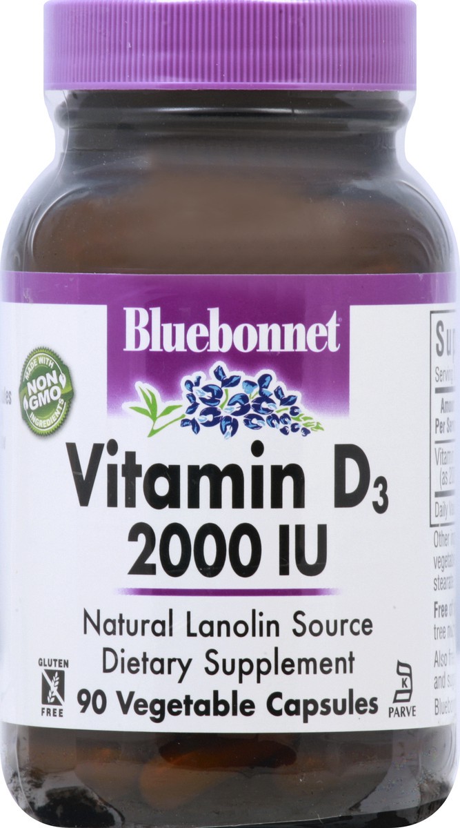 slide 4 of 7, Bluebonnet Nutrition Vitamin D3 2000 Iu, 90 ct