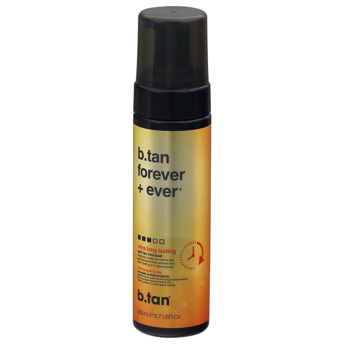 slide 4 of 10, b.tan Ultra Long Lasting Self Tan Mousse 200 ml Bottle, 200 ml