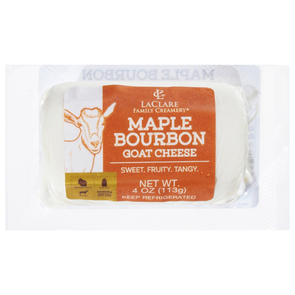 slide 1 of 3, LaClare Family Creamery Maple Bourbon Fresh Goat Cheese Log, 4 oz
