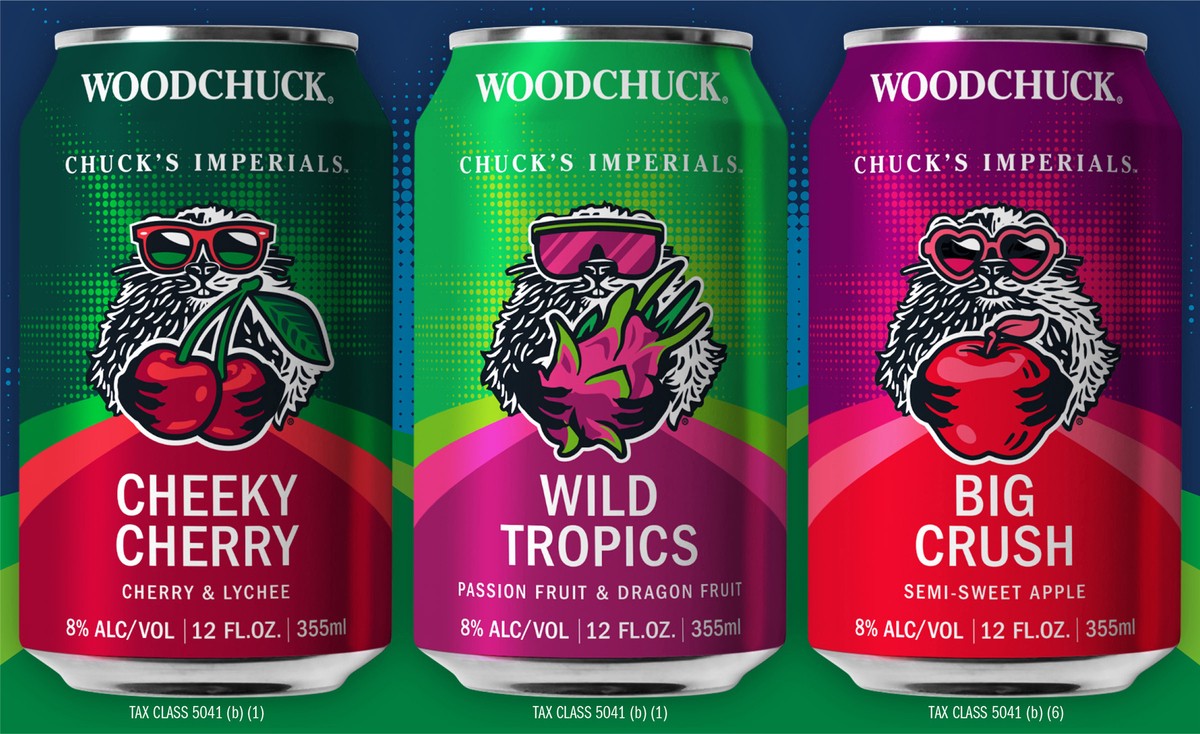 slide 6 of 10, Woodchuck Hard Cider - Chuck's Imperial Variety Pack CANS 6 Pack, 12oz Can, 6 ct