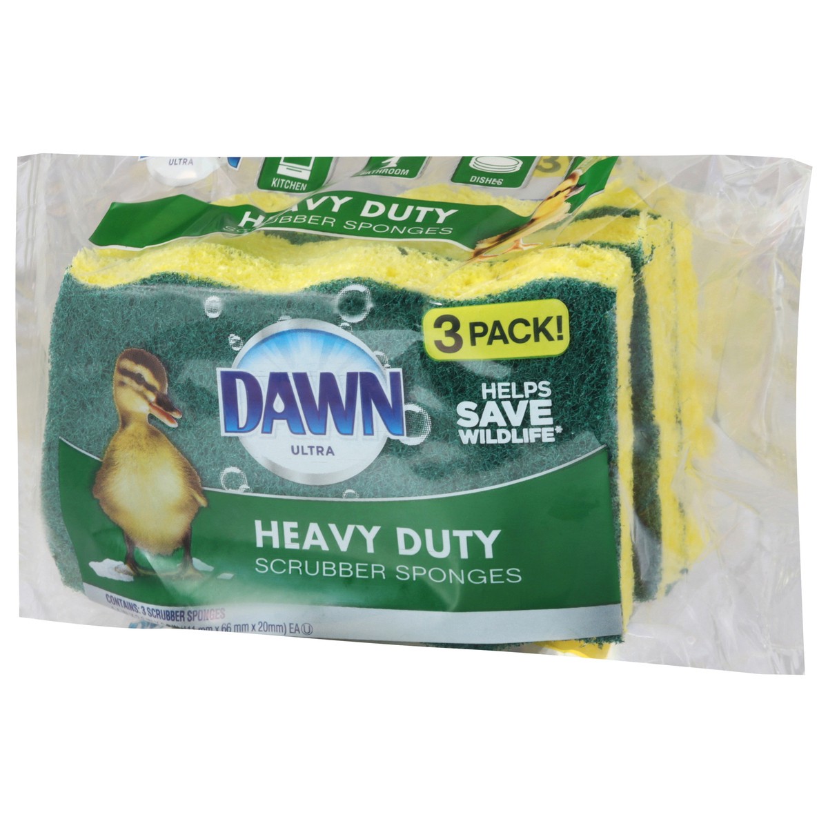 slide 4 of 9, Dawn Heavy Duty Sponges, 3 ct