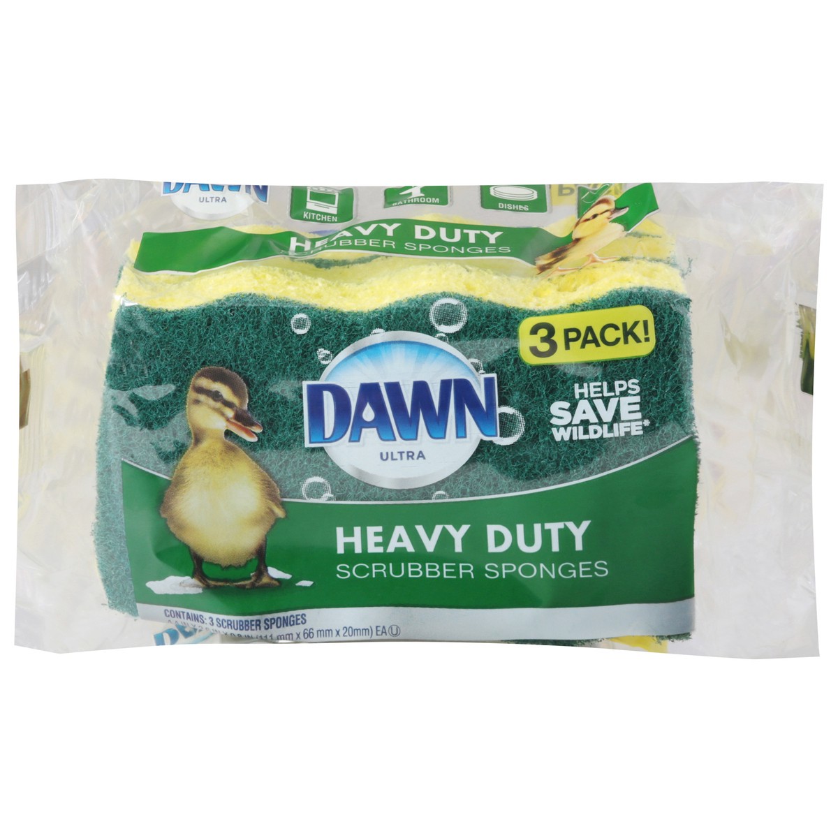 slide 1 of 9, Dawn Heavy Duty Sponges, 3 ct