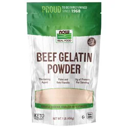 NOW Real Food Beef Gelatin Powder - 1 lb