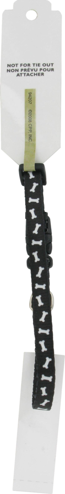 slide 2 of 4, Alliance Black Bones Extra Small Dog Collar, 1 ct