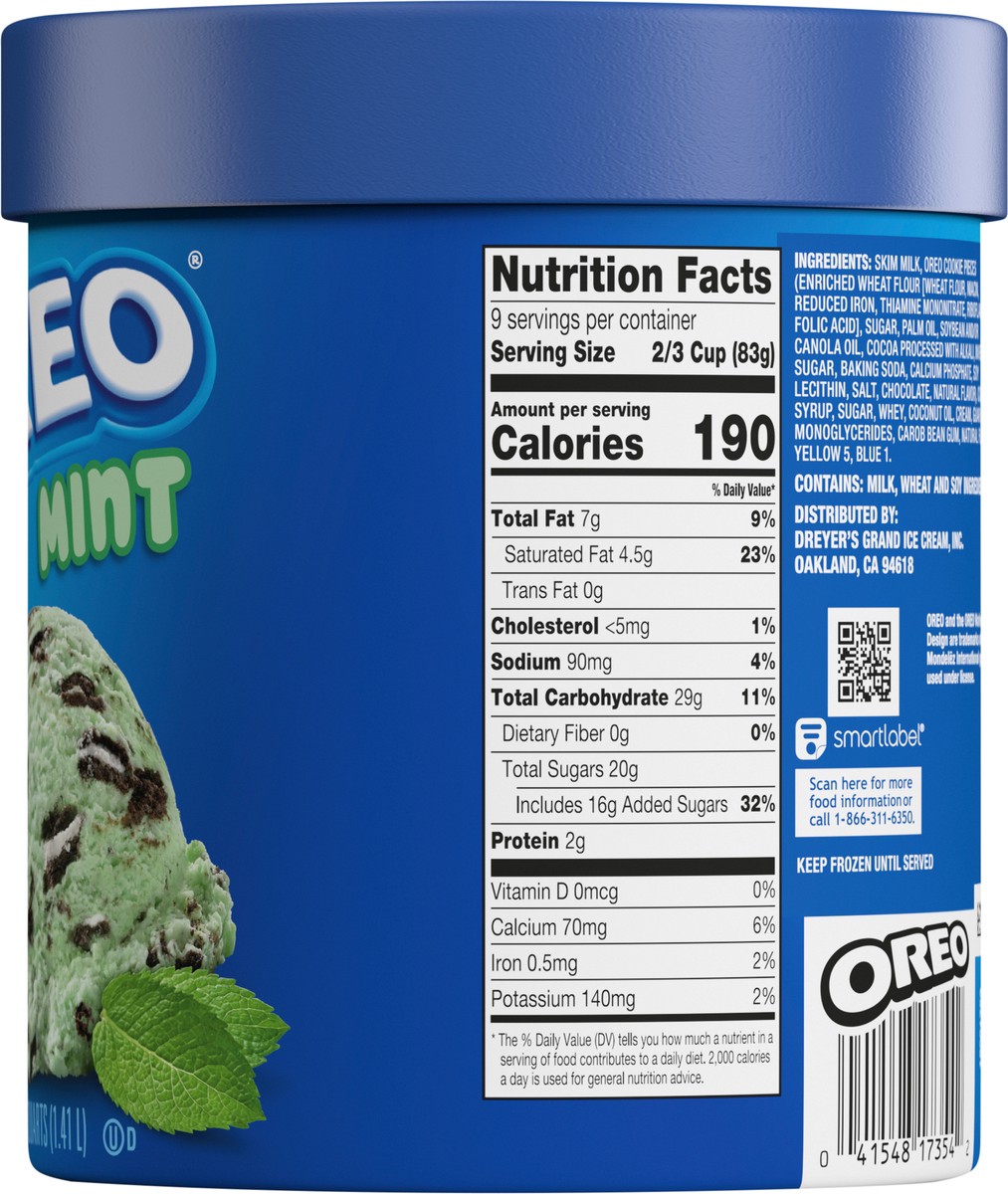 slide 8 of 9, Oreo Mint Frozen Dairy Dessert 1.5 qt, 1.5 qt
