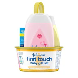 Johnson's Baby First Touch Gift Set, Baby Bath & Skin Products, 3 items