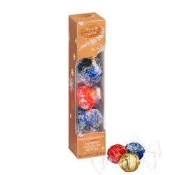 Lindt LINDOR Holiday Assorted Chocolate Candy Truffles Favor Gift, 2.1 oz.