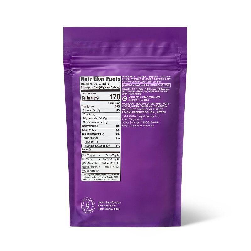 slide 2 of 3, Sea Salt Roasted Mixed Nuts - 9oz - Good & Gather™, 9 oz