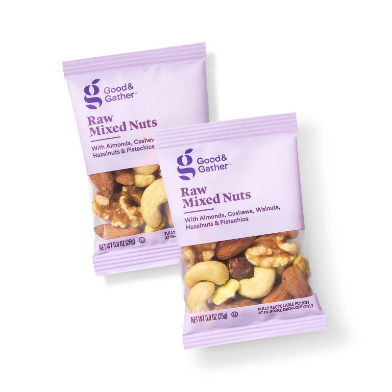 slide 2 of 3, Unsalted Raw Mixed Nuts - 9oz/10ct - Good & Gather™, 10 ct; 9 oz