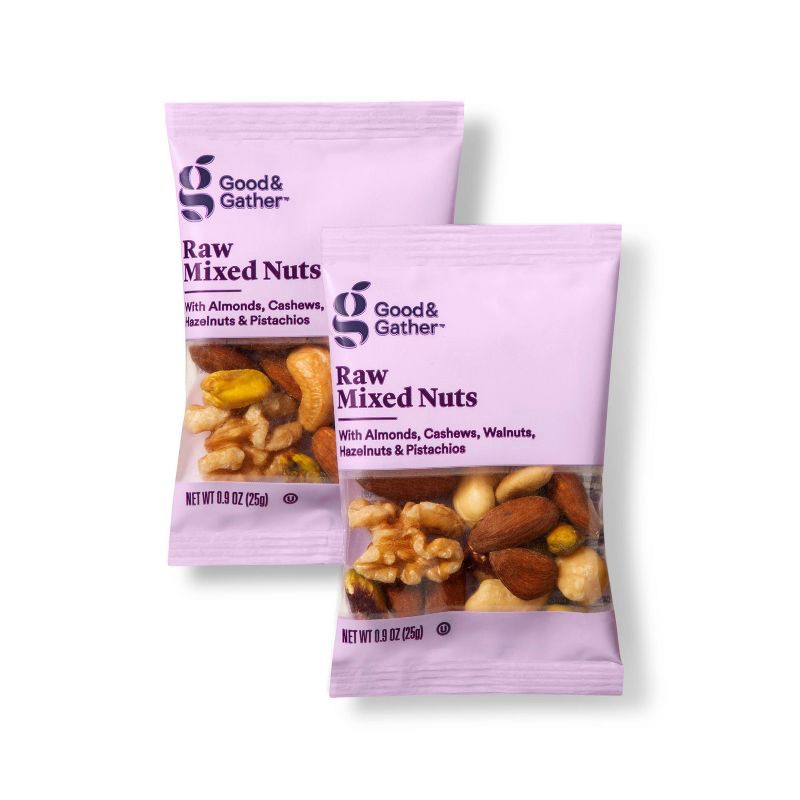slide 2 of 3, Unsalted Raw Mixed Nuts - 9oz/10ct - Good & Gather™, 10 ct; 9 oz