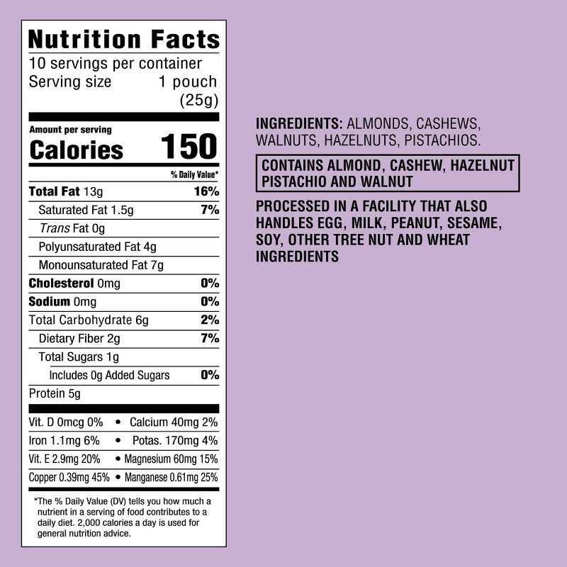 slide 4 of 4, Unsalted Raw Mixed Nuts - 9oz/10ct - Good & Gather™, 10 ct; 9 oz