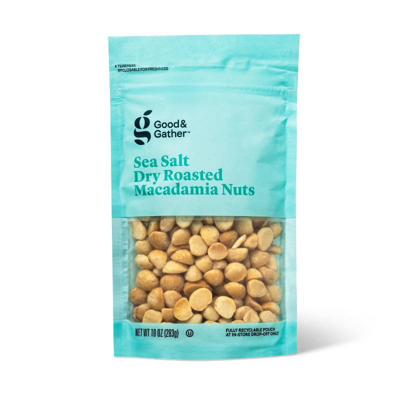 slide 1 of 3, Sea Salt Roasted Macadamia Nuts - 10oz - Good & Gather™, 10 oz