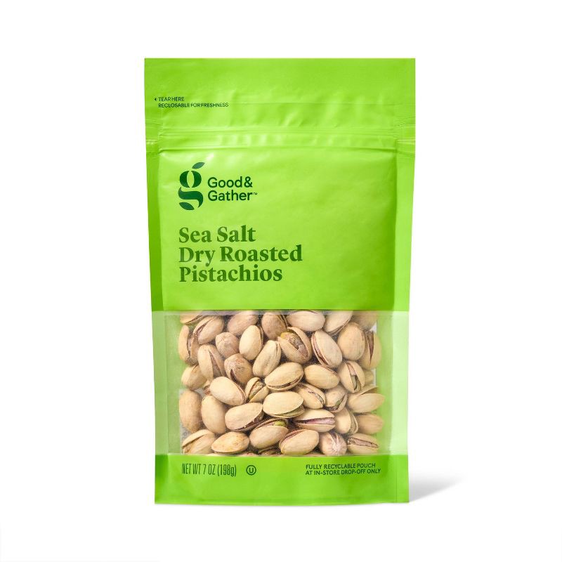 slide 1 of 3, Sea Salt Roasted Pistachios - 7oz - Good & Gather™, 7 oz