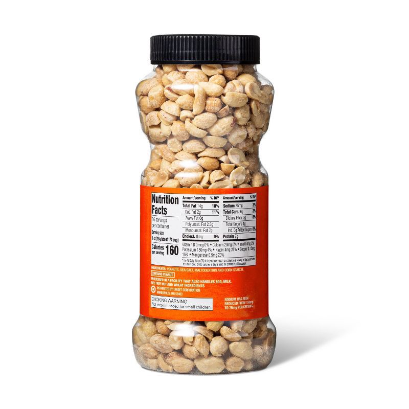 slide 3 of 3, Lightly Salted Dry Roasted Peanuts - 16oz - Good & Gather™, 16 oz