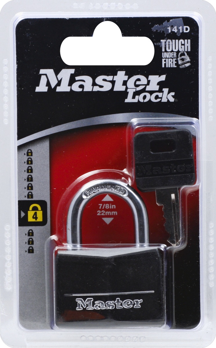 slide 4 of 7, Master Lock 40mm Key Lock - Black, 1 ct