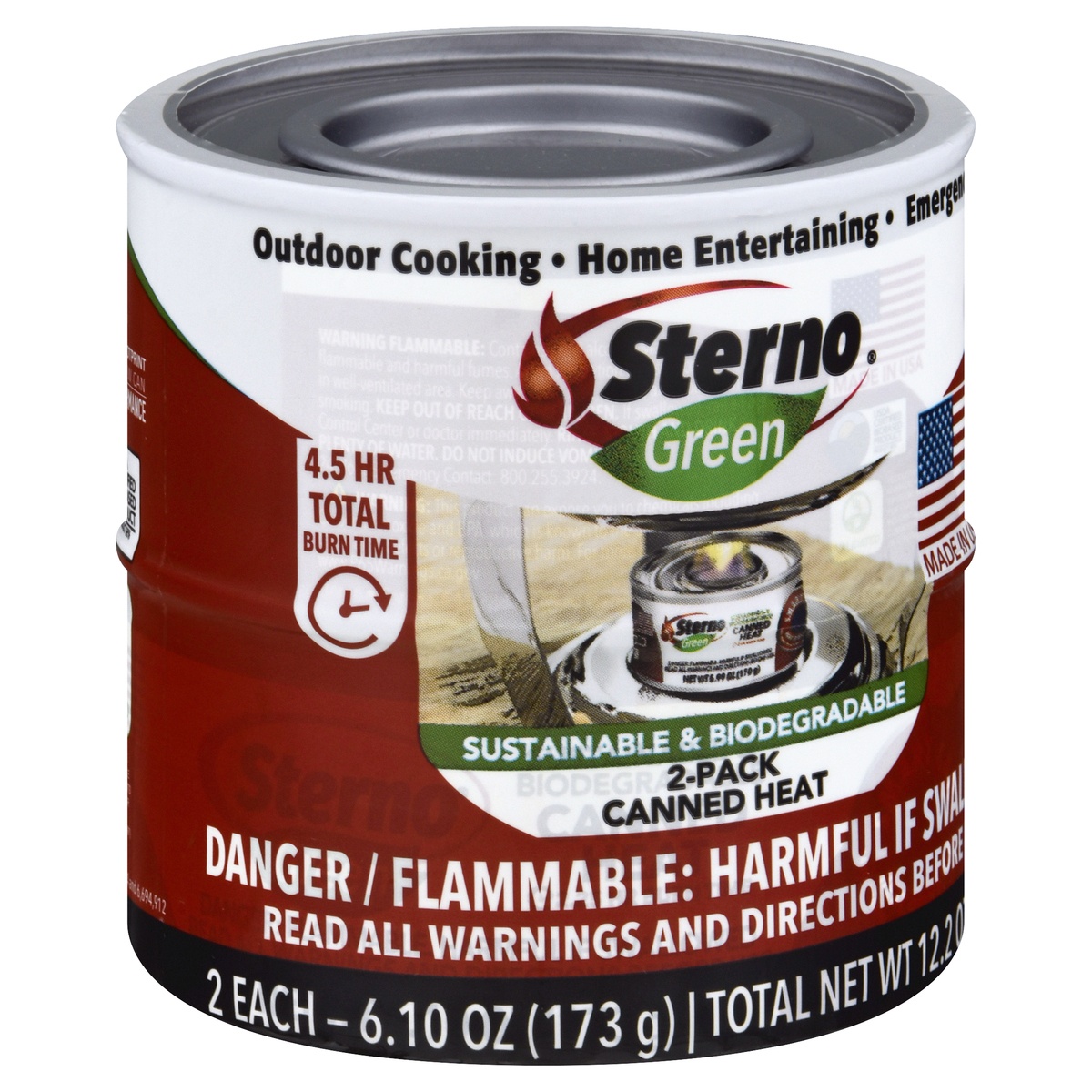 slide 2 of 9, Sterno 2Pk Outdoor Ethanol Gel Canned Heat - Each, 