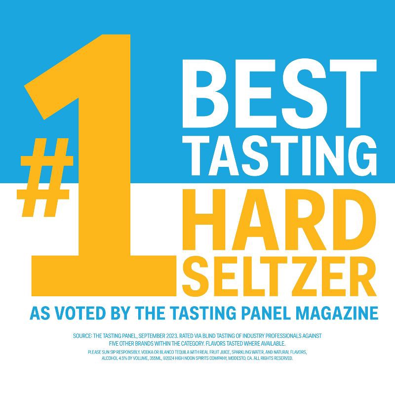 slide 8 of 13, High Noon Vodka Hard Seltzer Mixed Pack - 12pk/355ml Cans, 12 ct, 355 ml