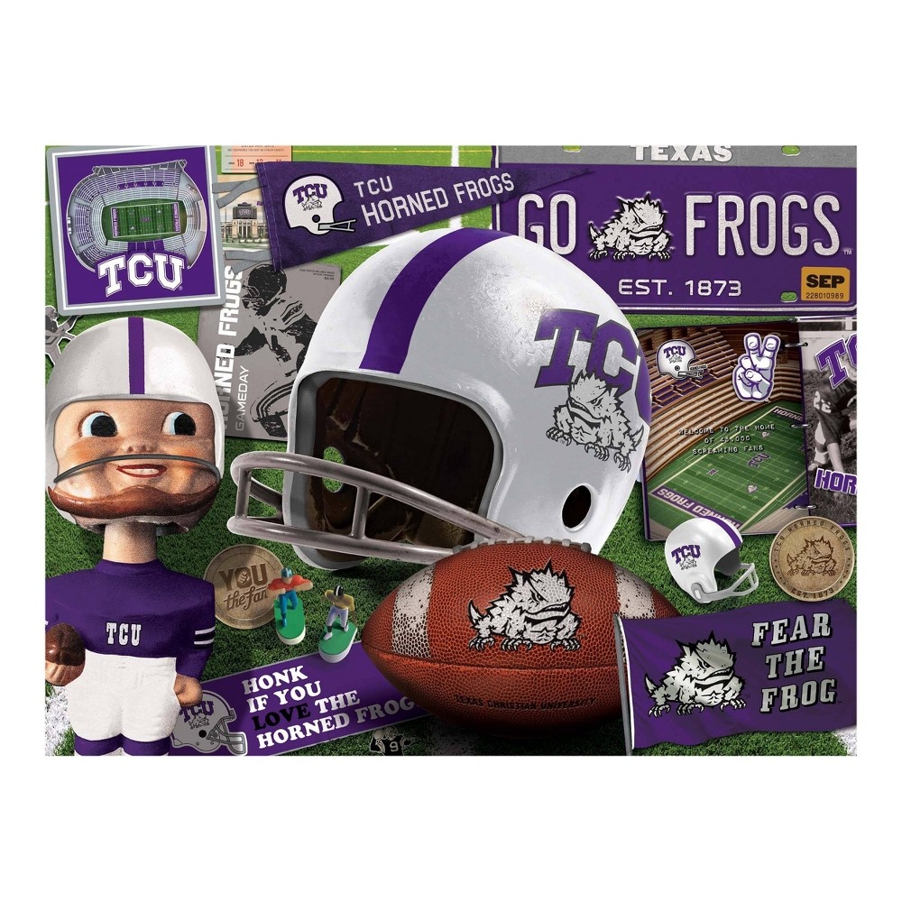 slide 3 of 3, NCAA TCU Horned Frogs Throwback Puzzle, 500 ct