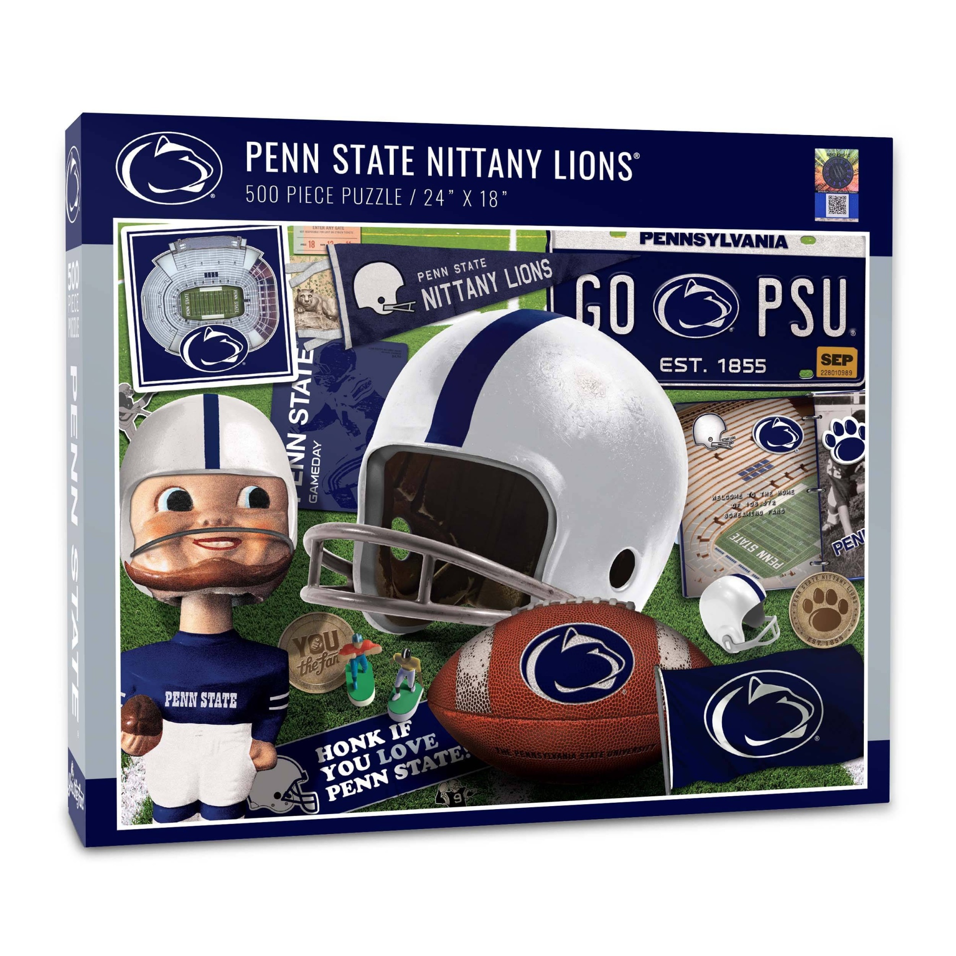 slide 1 of 3, NCAA Penn State Nittany Lions Throwback Puzzle, 500 ct