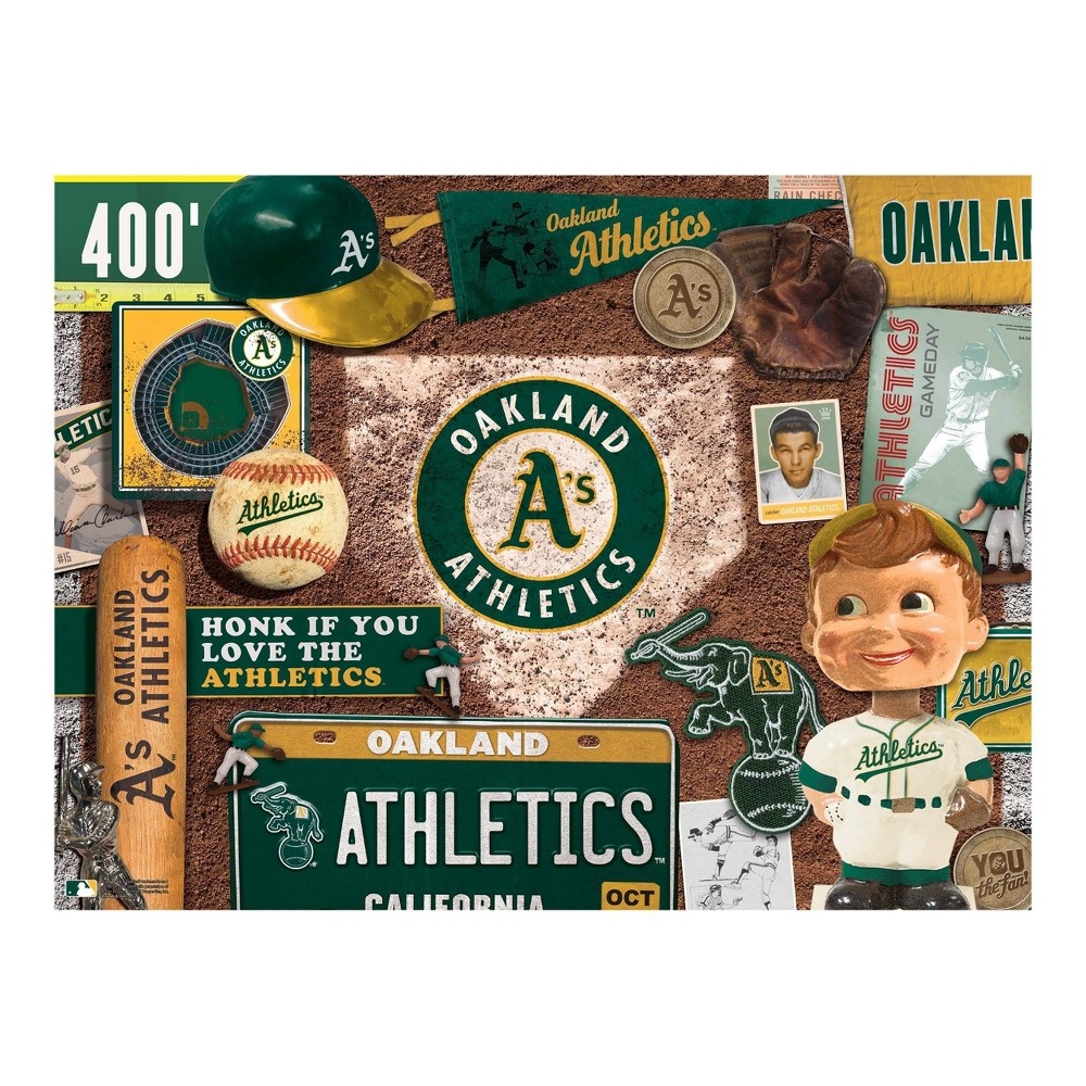 slide 3 of 3, MLB Oakland Athletics Throwback Puzzle, 500 ct