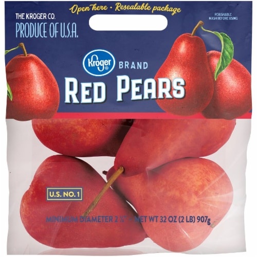 slide 1 of 1, Kroger Red Pears Pouch, 2 lb