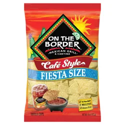 On The Border Cafe Style Tortilla Chips Fiesta Size