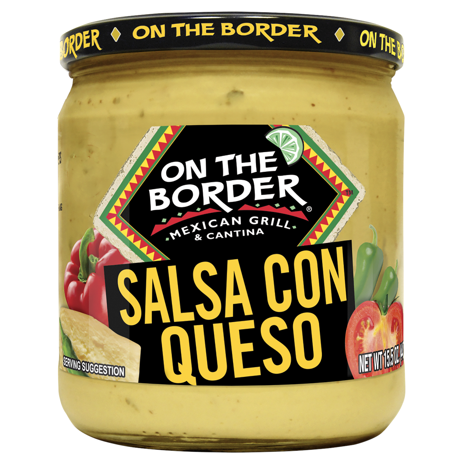 slide 1 of 2, On the Border Salsa Con Queso - 15.5 oz, 15.5 oz