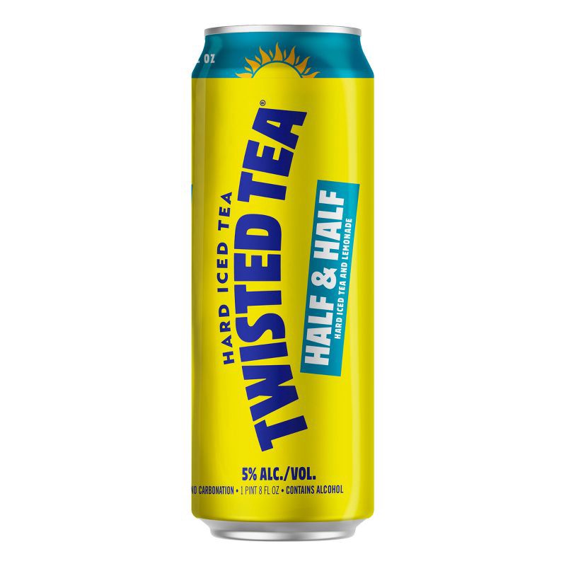 slide 3 of 7, Twisted Tea Half and Half Hard Iced Tea and Lemonade - 24 fl oz Can, 24 fl oz