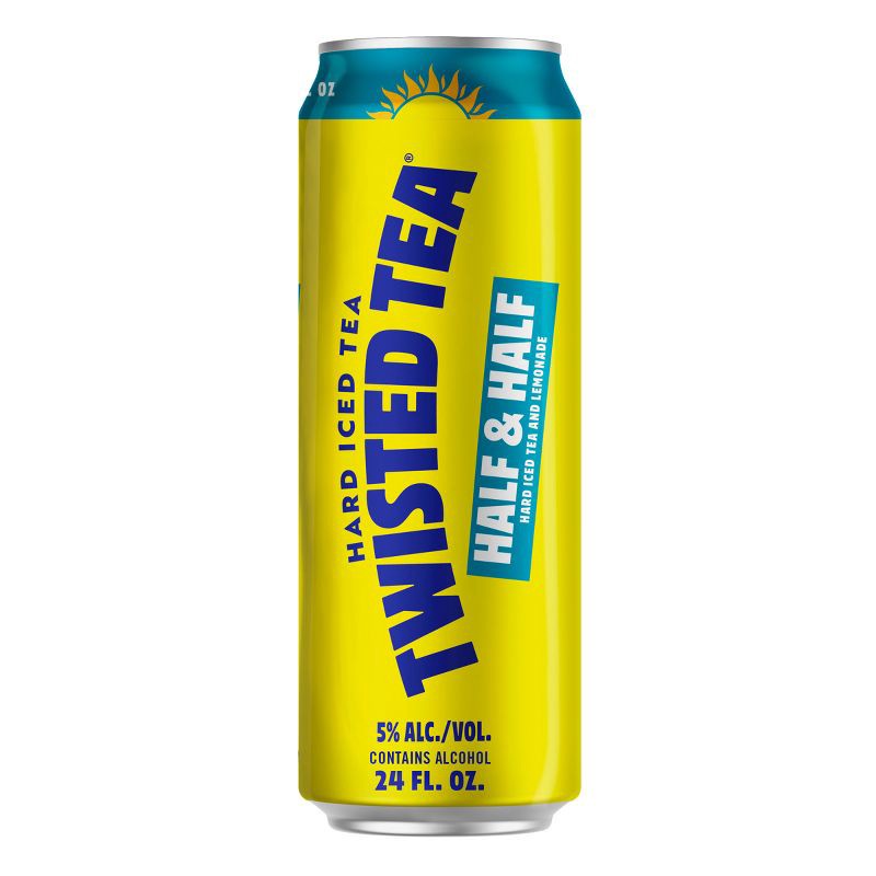 slide 1 of 7, Twisted Tea Half and Half Hard Iced Tea and Lemonade - 24 fl oz Can, 24 fl oz