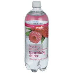 Weis Quality Sparkling Raspberry Water - 33.8 fl oz