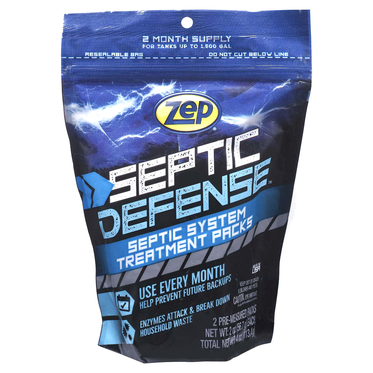 slide 1 of 5, Zep Septic System Treatment Powder Packet, 12 oz