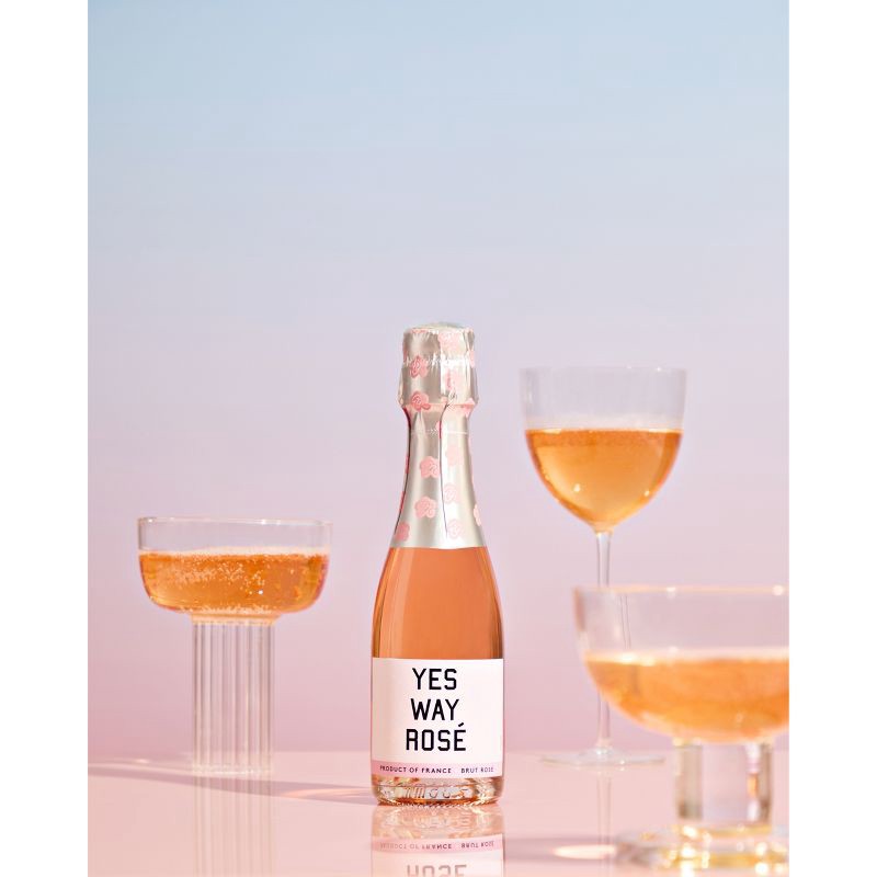 slide 2 of 4, Yes Way Rosé Wine - 187ml Mini Bottle, 187 ml