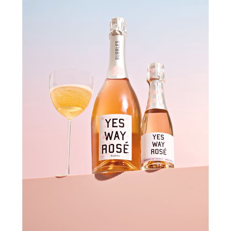 slide 3 of 4, Yes Way Rosé Wine - 187ml Mini Bottle, 187 ml