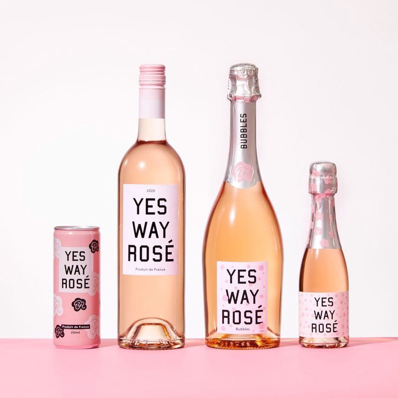slide 3 of 4, Yes Way Rosé Wine - 187ml Bottle, 187 ml