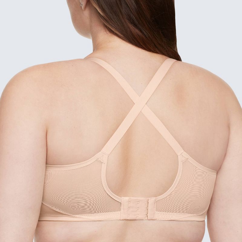 slide 3 of 5, Simply Perfect by Warner's Women's Underarm Smoothing Mesh Underwire Bra - Butterscotch 34B: Convertible Straps, Medium Support, 1 ct