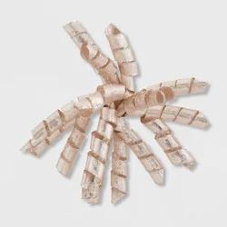 7" Fabric Swirl Gift Bow Rose Gold - Spritz™