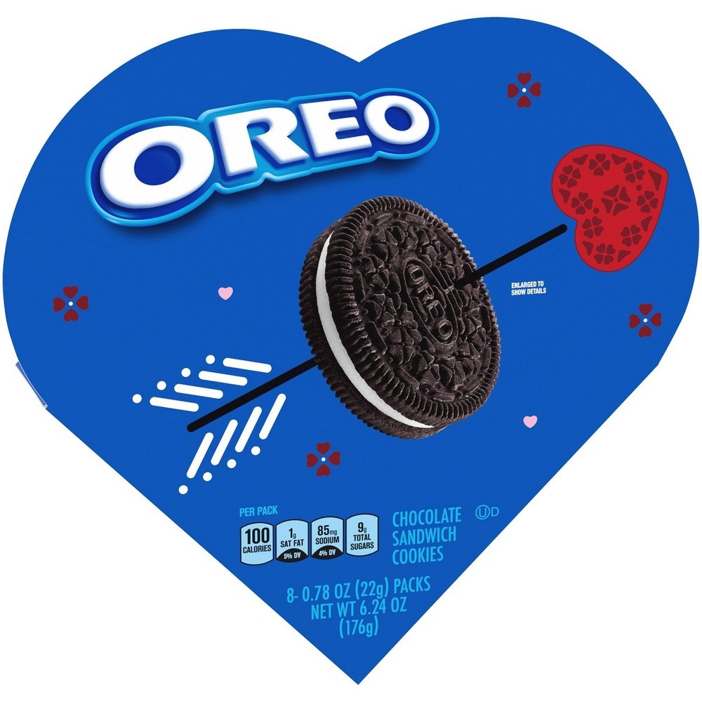 slide 4 of 10, NABISCO Oreo Valentine's Cookie Heart, 6.24 oz