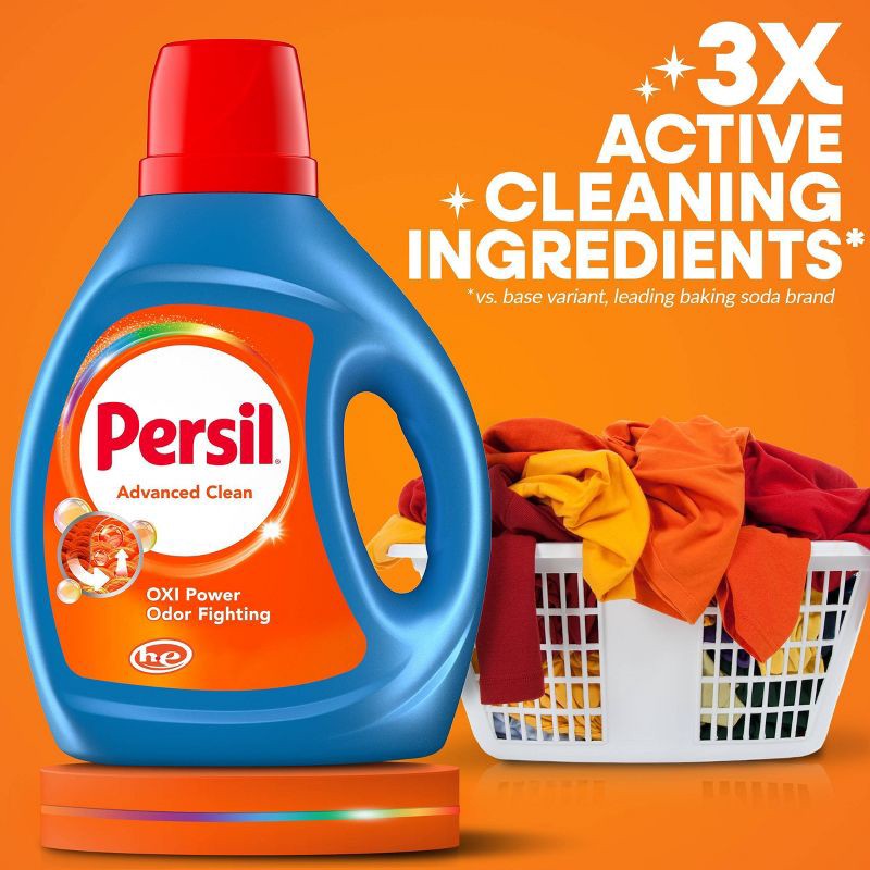slide 6 of 10, Persil Advanced Oxi + Odor Fighting HE Liquid Laundry Detergent 50 Loads - 84 fl oz, 84 fl oz
