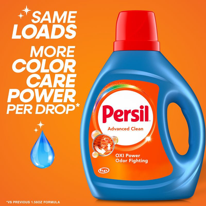 slide 10 of 10, Persil Advanced Oxi + Odor Fighting HE Liquid Laundry Detergent 50 Loads - 84 fl oz, 84 fl oz