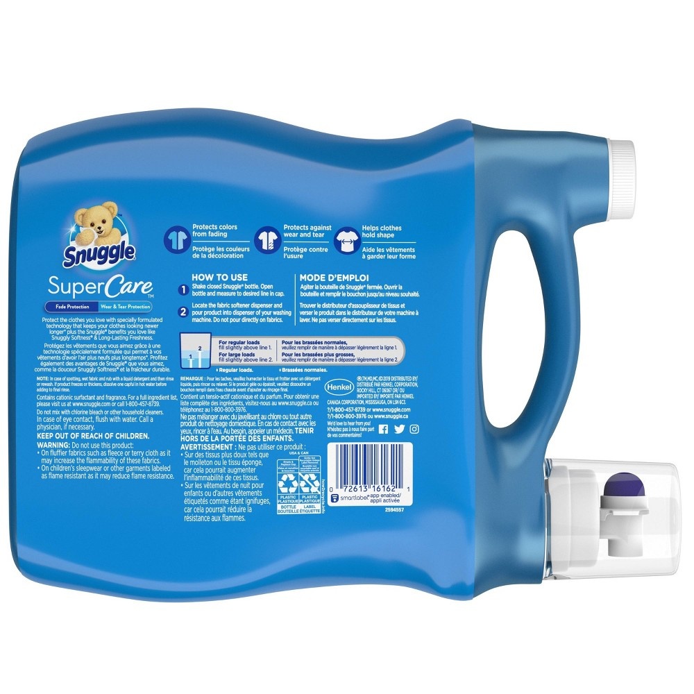 slide 3 of 3, Snuggle Supercare Sea Breeze Liquid Fabric Softener - 95 fl oz, 95 fl oz