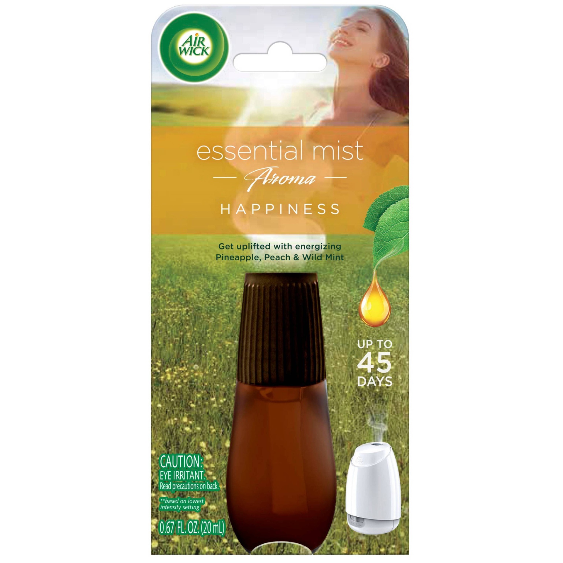 slide 1 of 7, Air Wick Essential Mist Aromatherapy Happiness Refill - 1ct, 1 ct