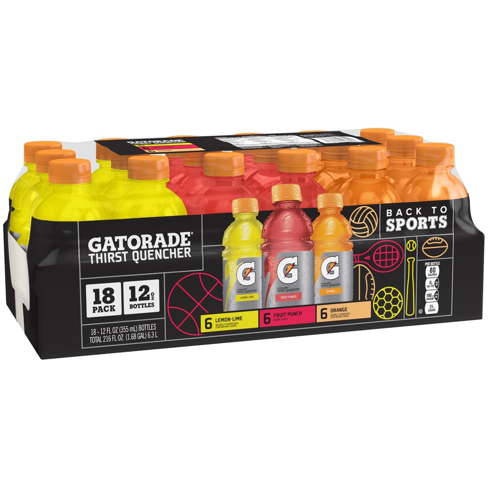 slide 3 of 5, Gatorade Mixed Flavors Sports Drink - 18pk/12 fl oz Bottles, 18 ct; 12 fl oz