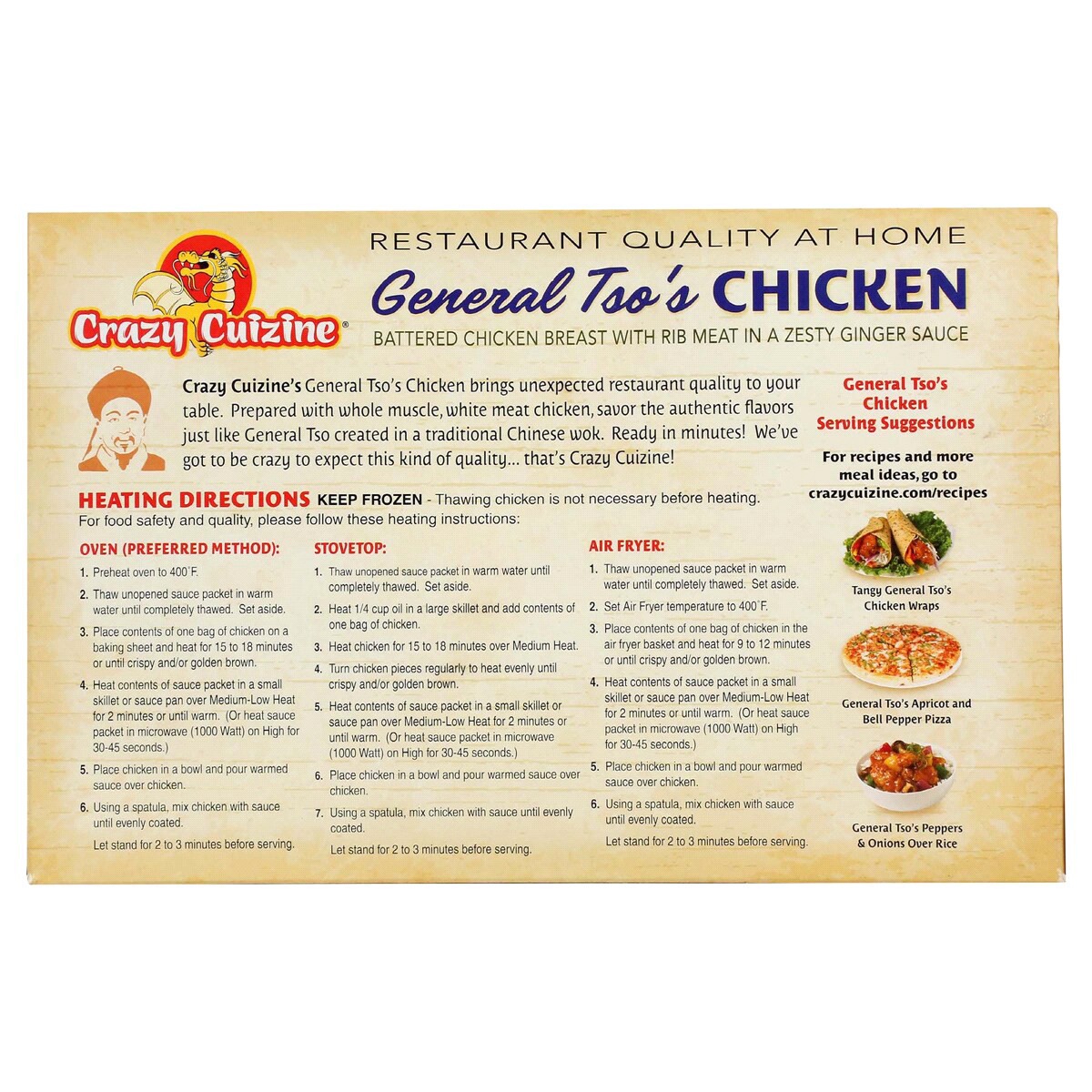 slide 3 of 4, Crazy Cuizine General Tso Chicken, 38 oz