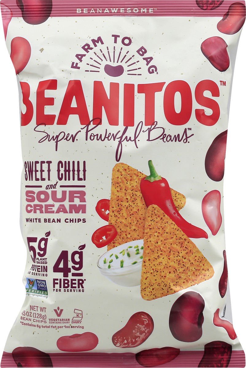 slide 6 of 8, Beanitos Sweet Chili & Sour Cream White Bean Chips, 4.5 oz