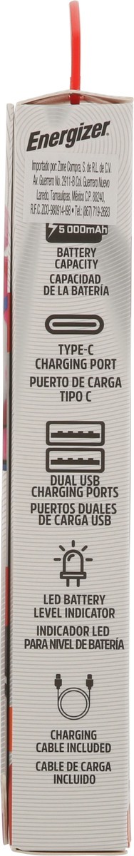 slide 5 of 11, Energizer 5000 mAh Type-C + USB Portable Charger 1 ea, 1 ct