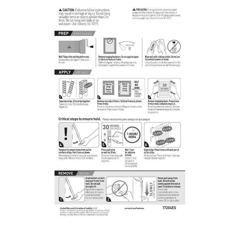 slide 12 of 12, 6ct 3M Command Picture Hanging Strips (Medium) - White: Heavy Duty Adhesive Strips for Art & Office Mounting, 6 ct