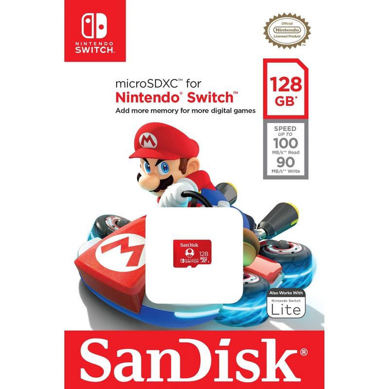 slide 5 of 5, SanDisk 128GB microSDXC Memory card, Licensed for Nintendo Switch, 1 ct