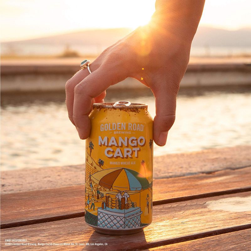 slide 5 of 10, Golden Road Brewing Golden Road Mango Cart Wheat Ale Beer - 25 fl oz Can, 25 fl oz