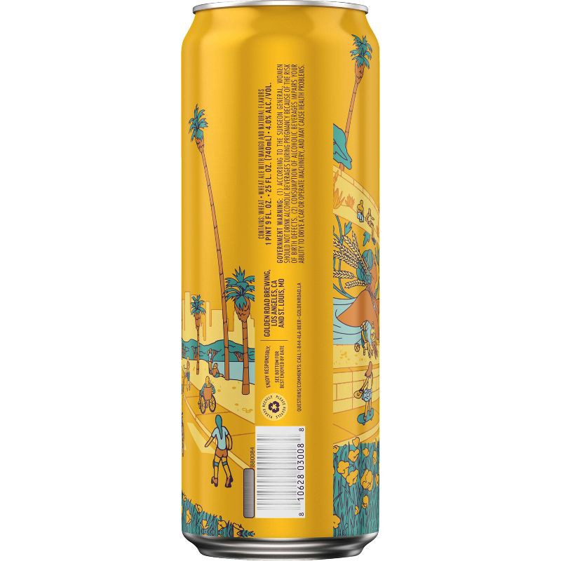 slide 9 of 10, Golden Road Brewing Golden Road Mango Cart Wheat Ale Beer - 25 fl oz Can, 25 fl oz